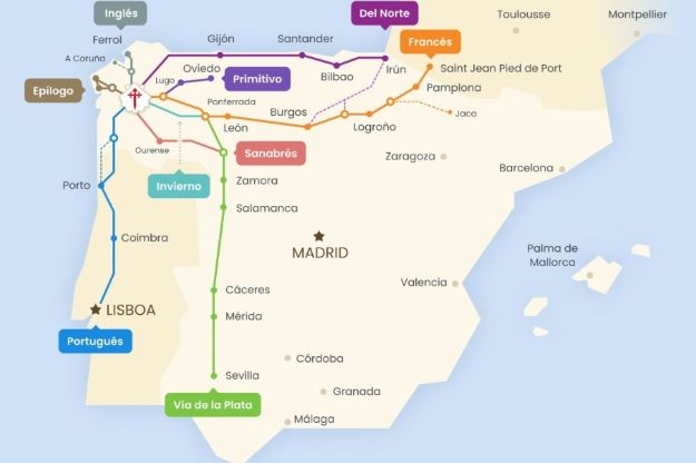 camino de santiago trail map 1
